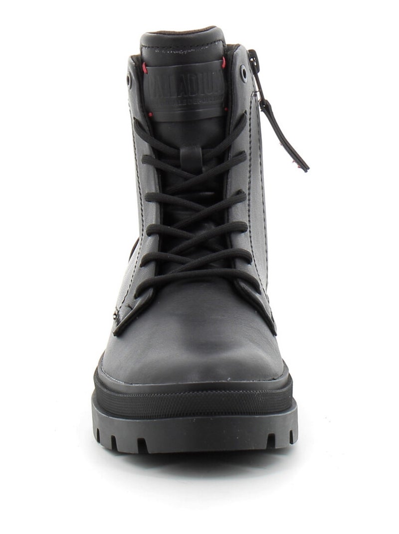 Baskets en Cuir Palladium Noir - Kiabi