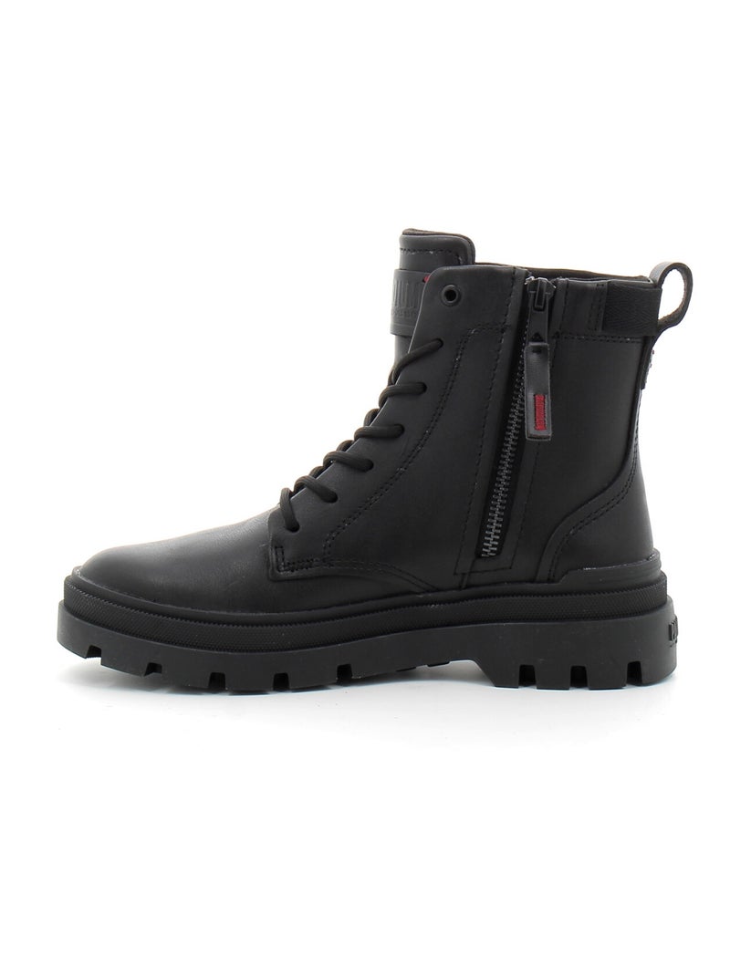 Baskets en Cuir Palladium Noir - Kiabi