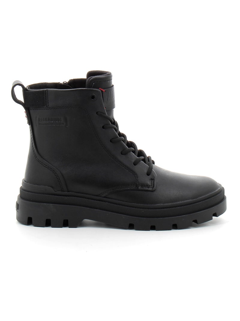 Baskets en Cuir Palladium Noir - Kiabi