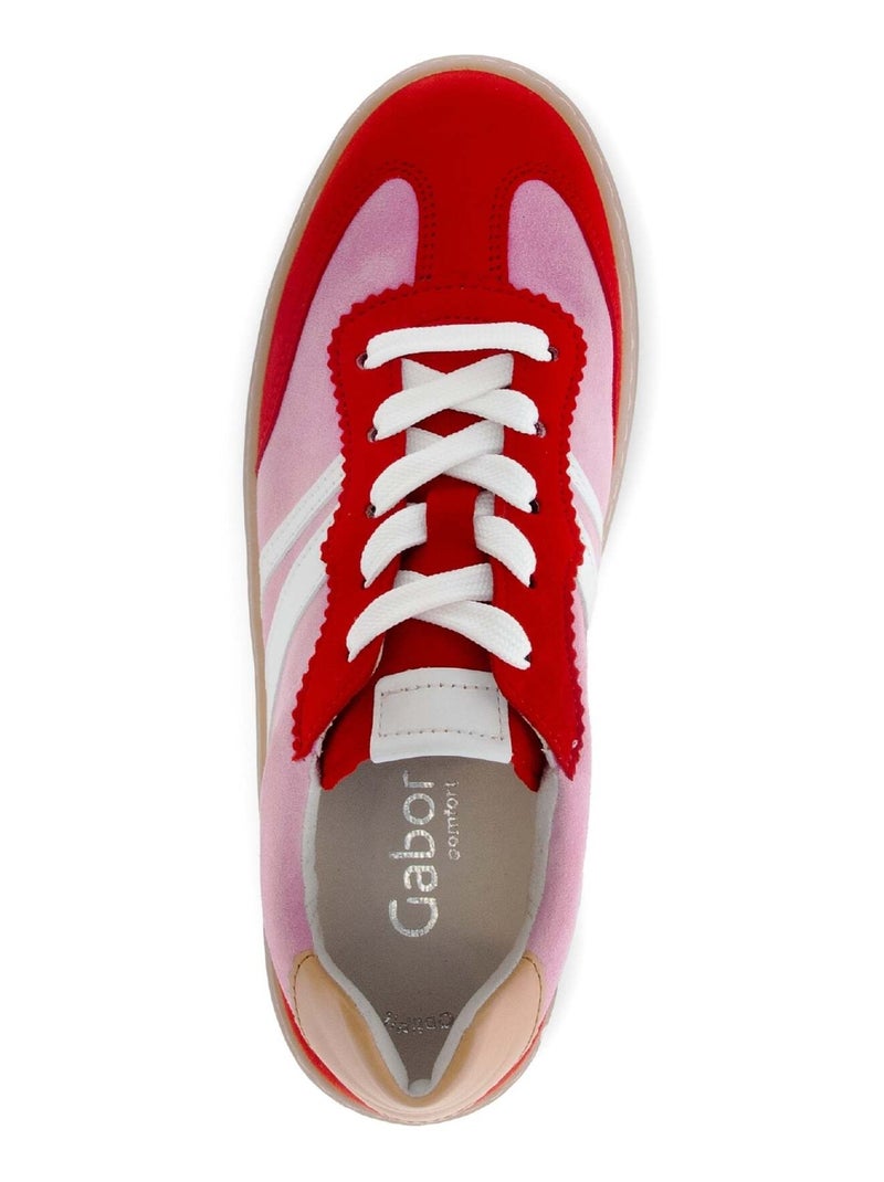 Baskets  en cuir Rose - Kiabi