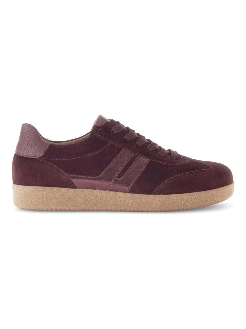 Baskets  en cuir Rouge - Kiabi