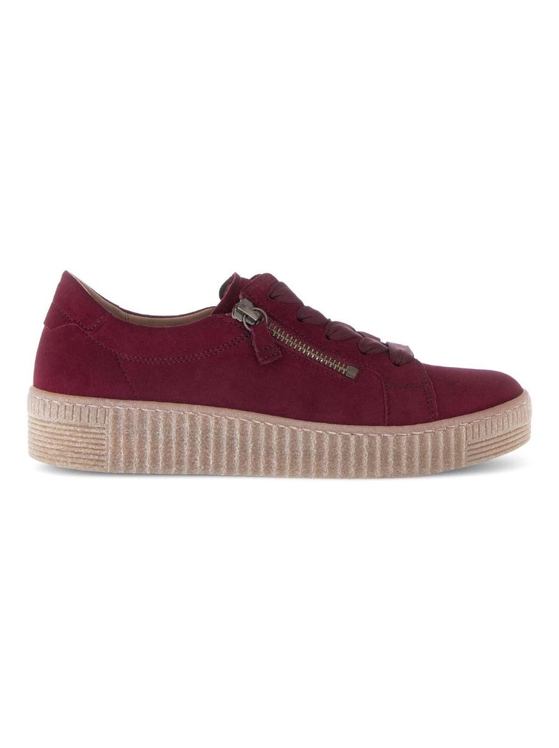 Baskets  en cuir Rouge - Kiabi