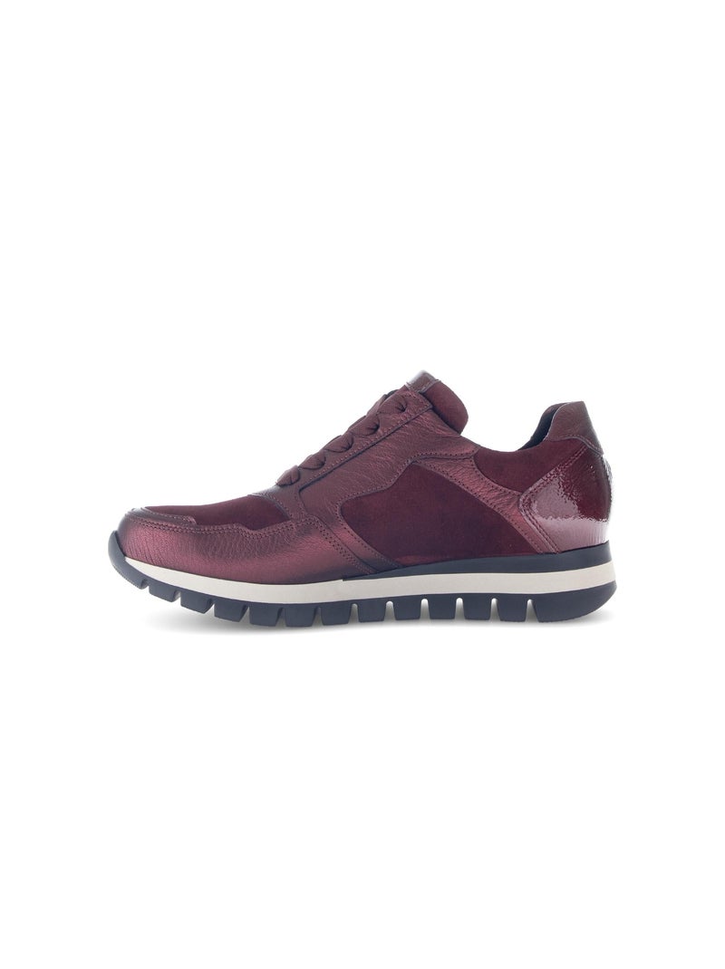 Baskets  en cuir Rouge - Kiabi