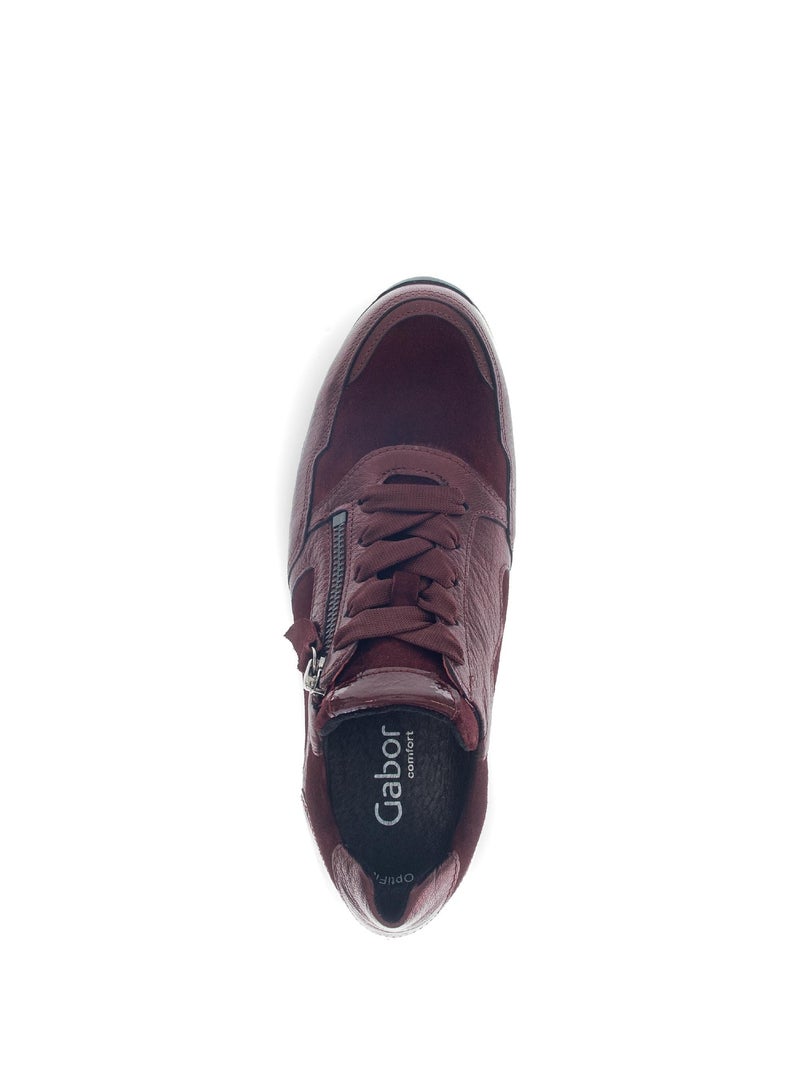 Baskets  en cuir Rouge - Kiabi