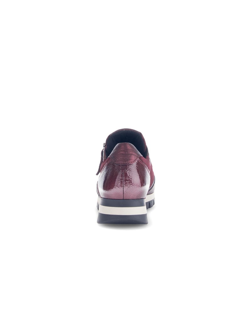 Baskets  en cuir Rouge - Kiabi