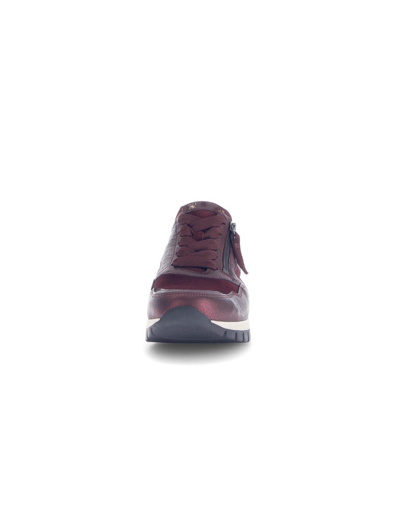 Baskets  en cuir Rouge - Kiabi