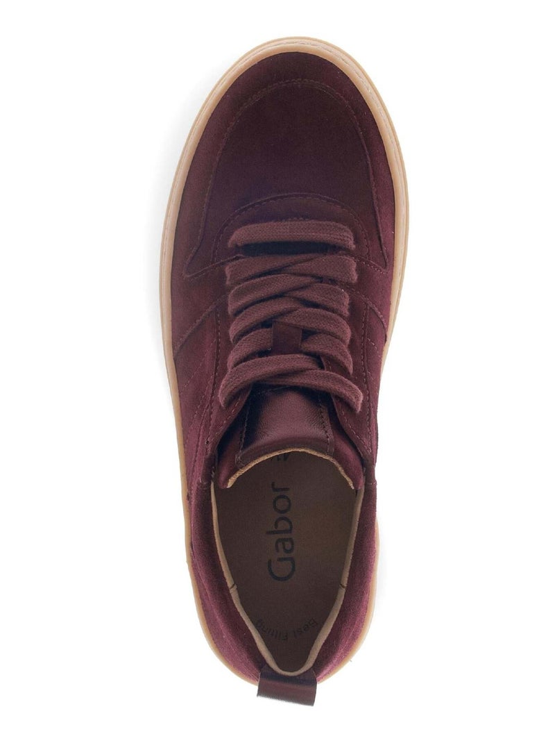 Baskets  en cuir Rouge - Kiabi