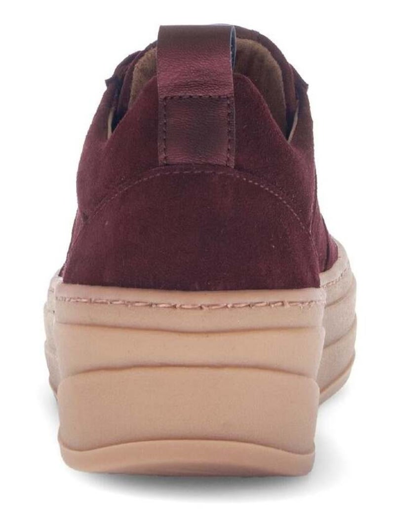 Baskets  en cuir Rouge - Kiabi