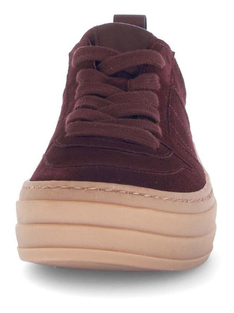 Baskets  en cuir Rouge - Kiabi