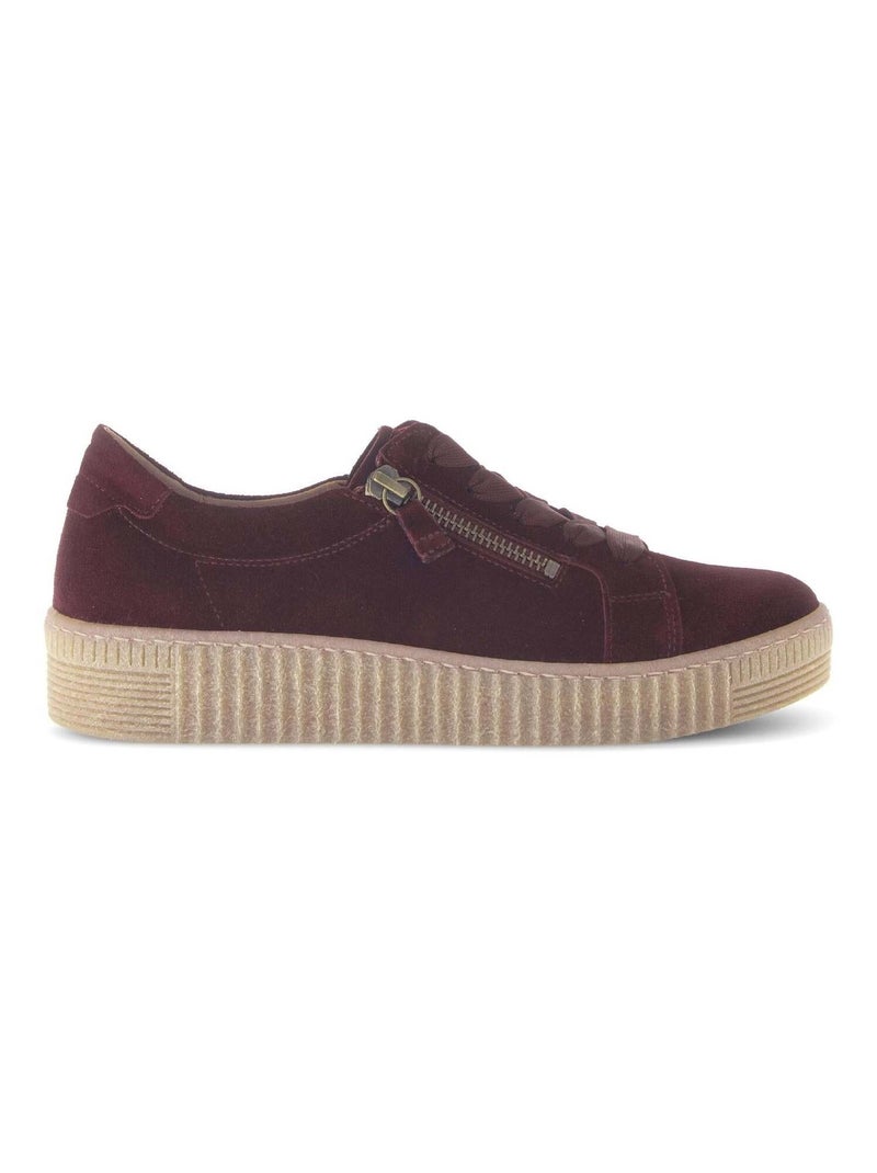 Baskets  en cuir Rouge - Kiabi