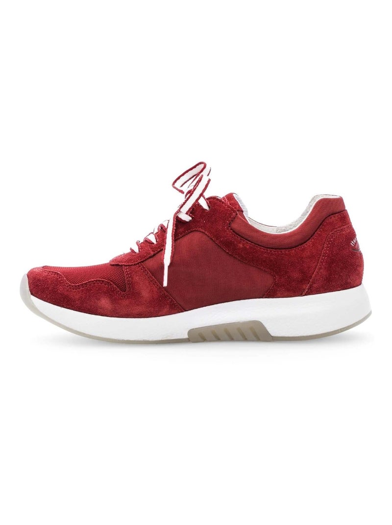 Baskets  en cuir Rouge - Kiabi