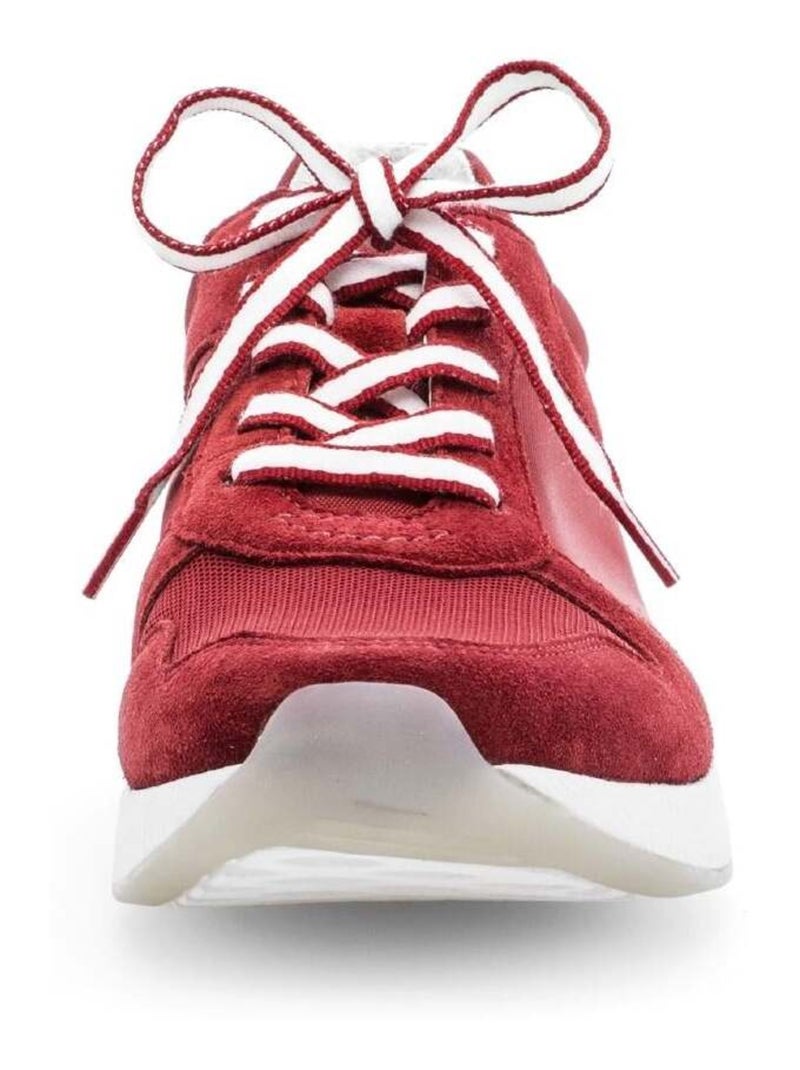 Baskets  en cuir Rouge - Kiabi