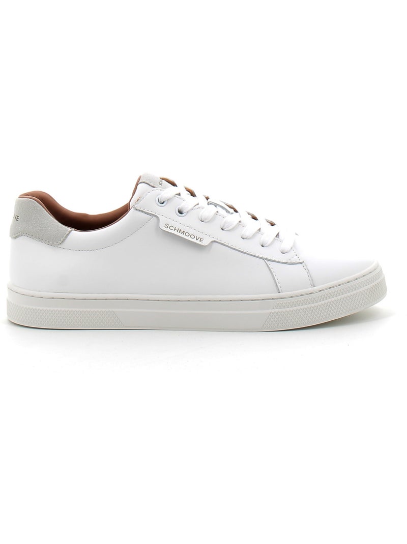 Baskets en Cuir Schmoove Blanc - Kiabi