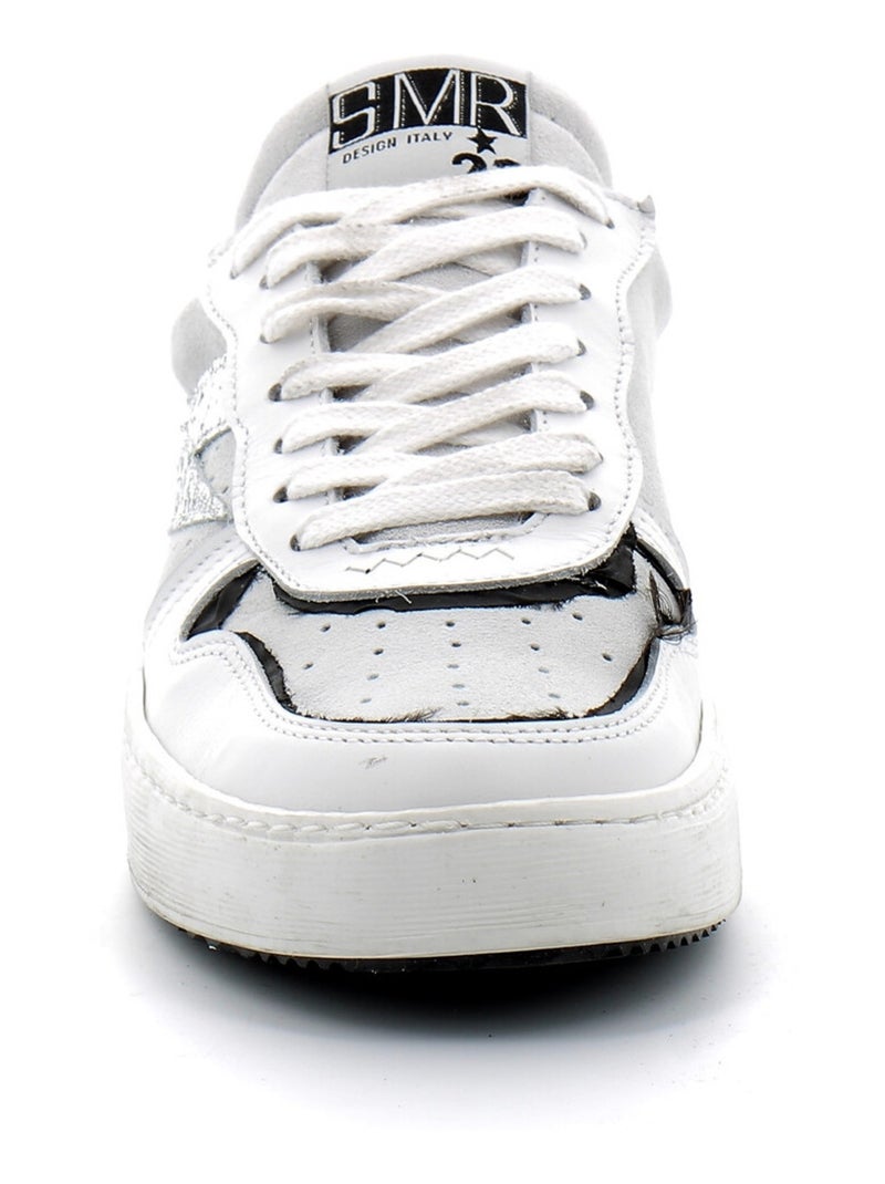 Baskets en Cuir Semerdjian Gris - Kiabi