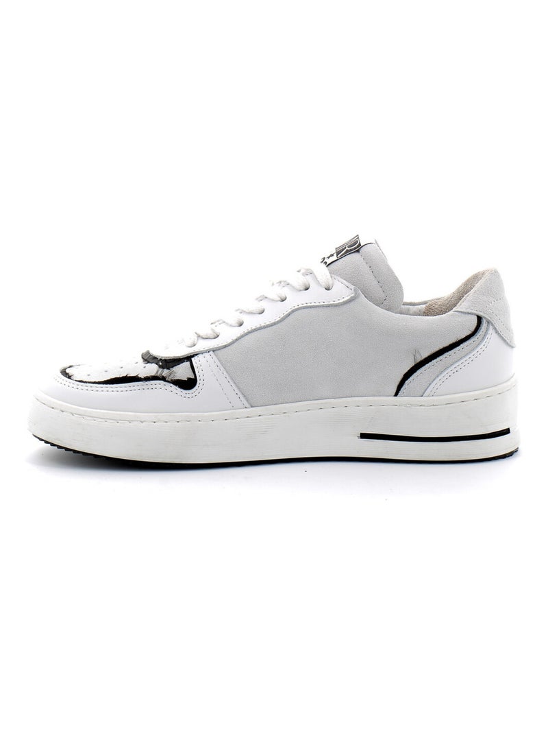 Baskets en Cuir Semerdjian Gris - Kiabi