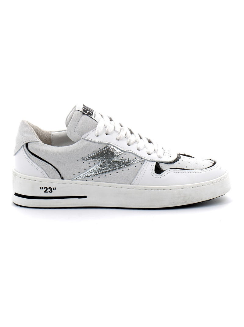 Baskets en Cuir Semerdjian Gris - Kiabi
