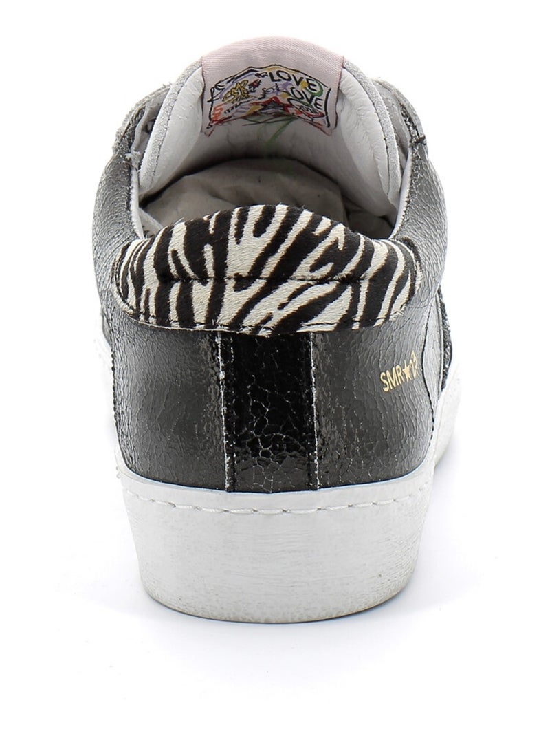 Baskets en Cuir Semerdjian Noir - Kiabi