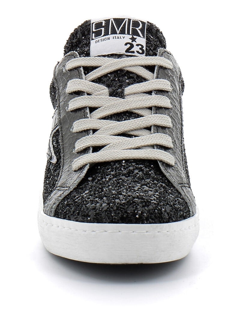 Baskets en Cuir Semerdjian Noir - Kiabi