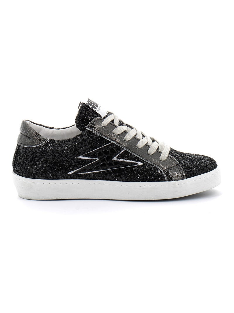 Baskets en Cuir Semerdjian Noir - Kiabi