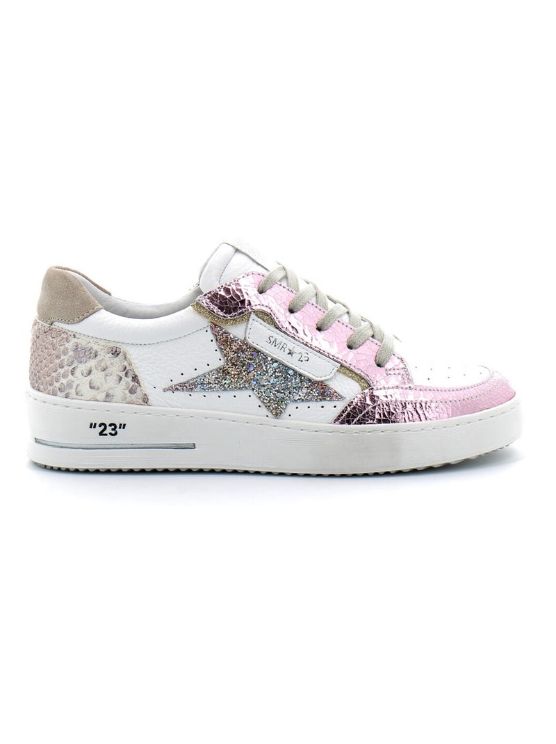 Baskets en Cuir Semerdjian Rose - Kiabi