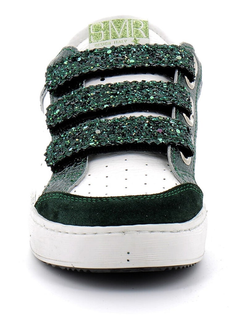 Baskets en Cuir Semerdjian Vert - Kiabi