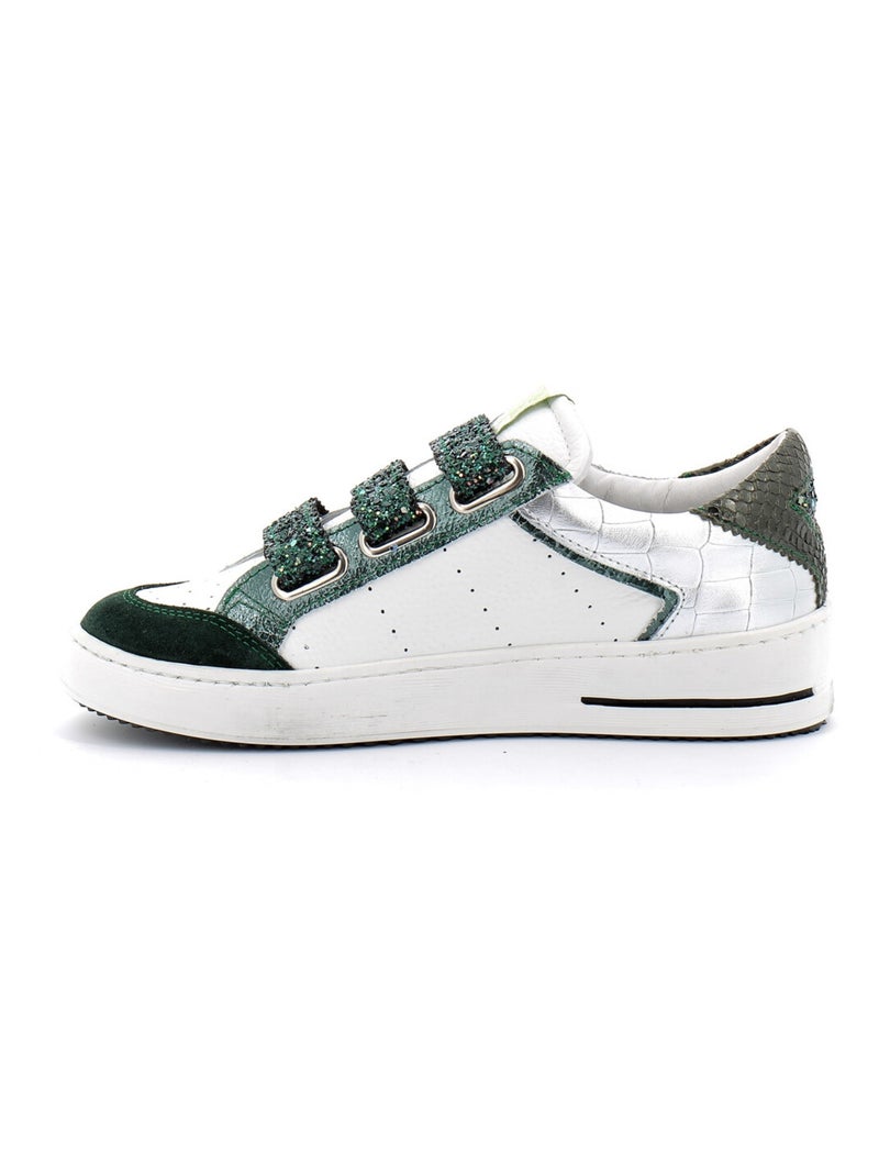 Baskets en Cuir Semerdjian Vert - Kiabi