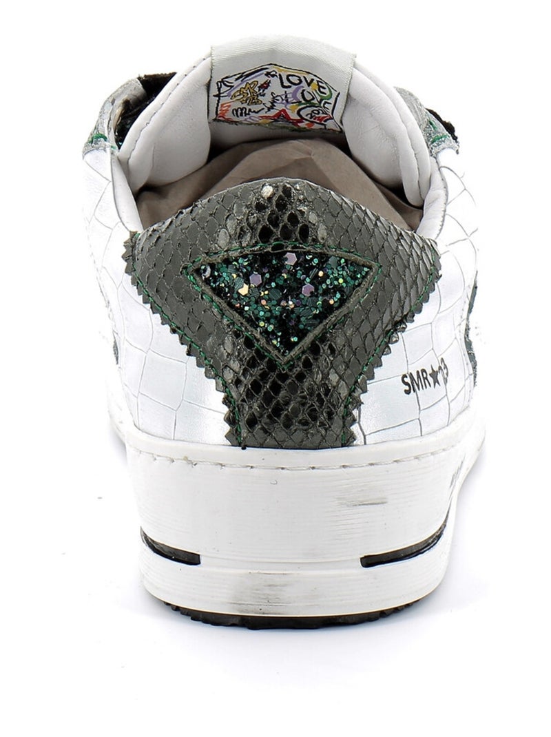 Baskets en Cuir Semerdjian Vert - Kiabi