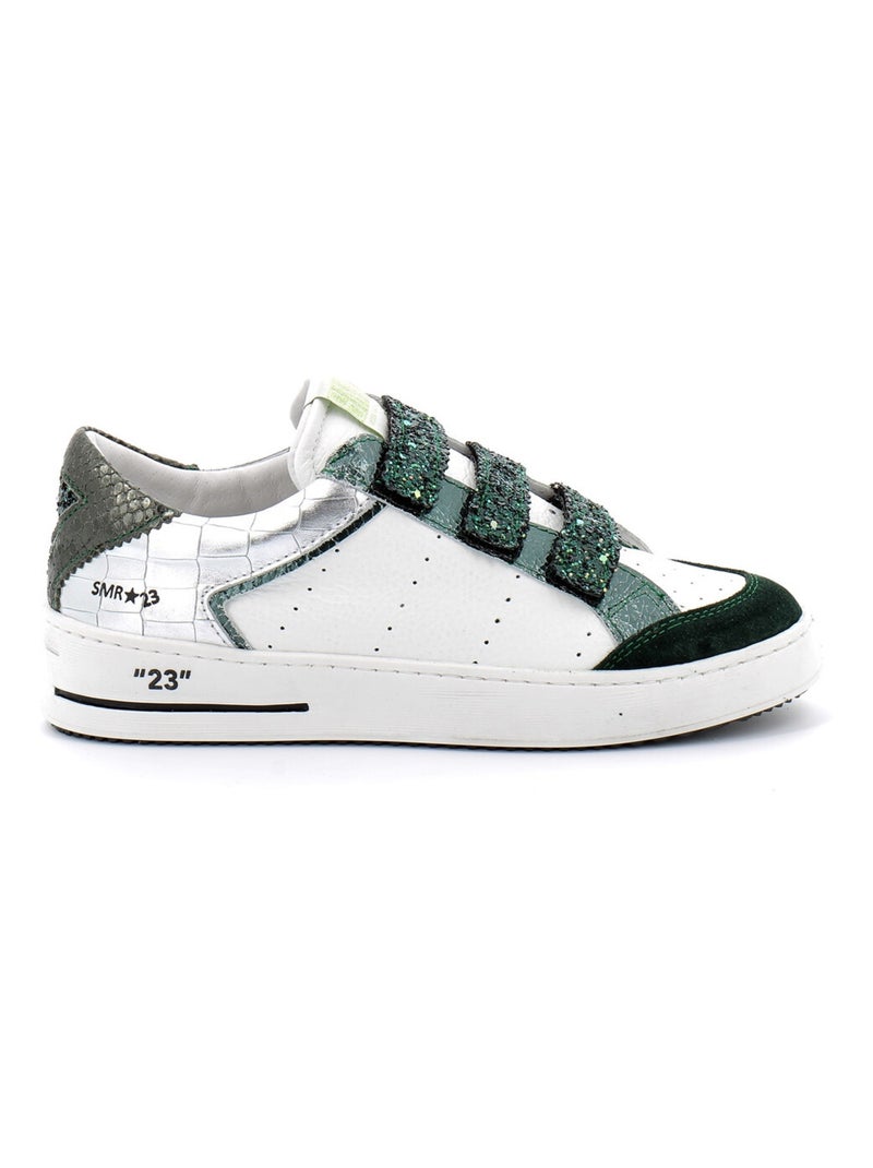 Baskets en Cuir Semerdjian Vert - Kiabi