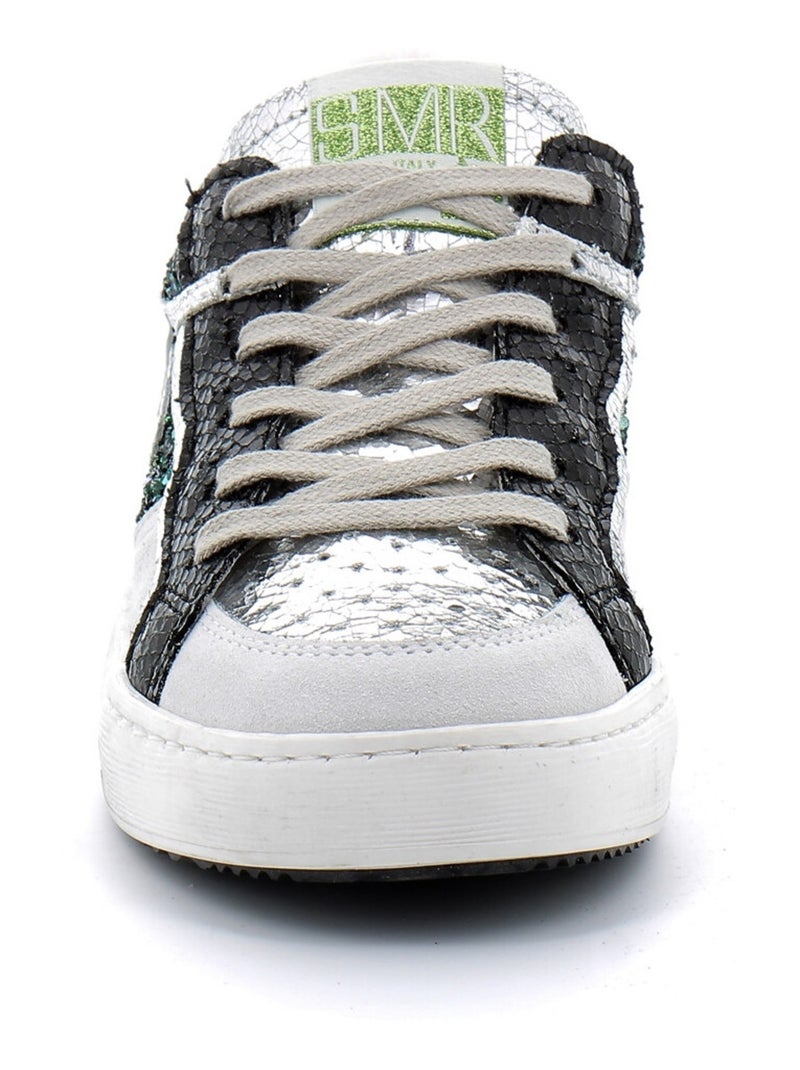 Baskets en Cuir Semerdjian Vert - Kiabi