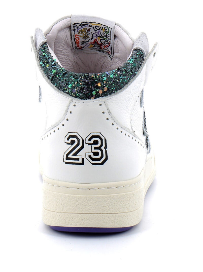 Baskets en Cuir & Strass Semerdjian Vert - Kiabi