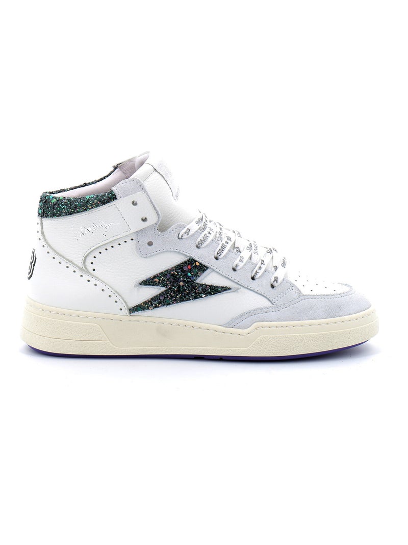 Baskets en Cuir & Strass Semerdjian Vert - Kiabi