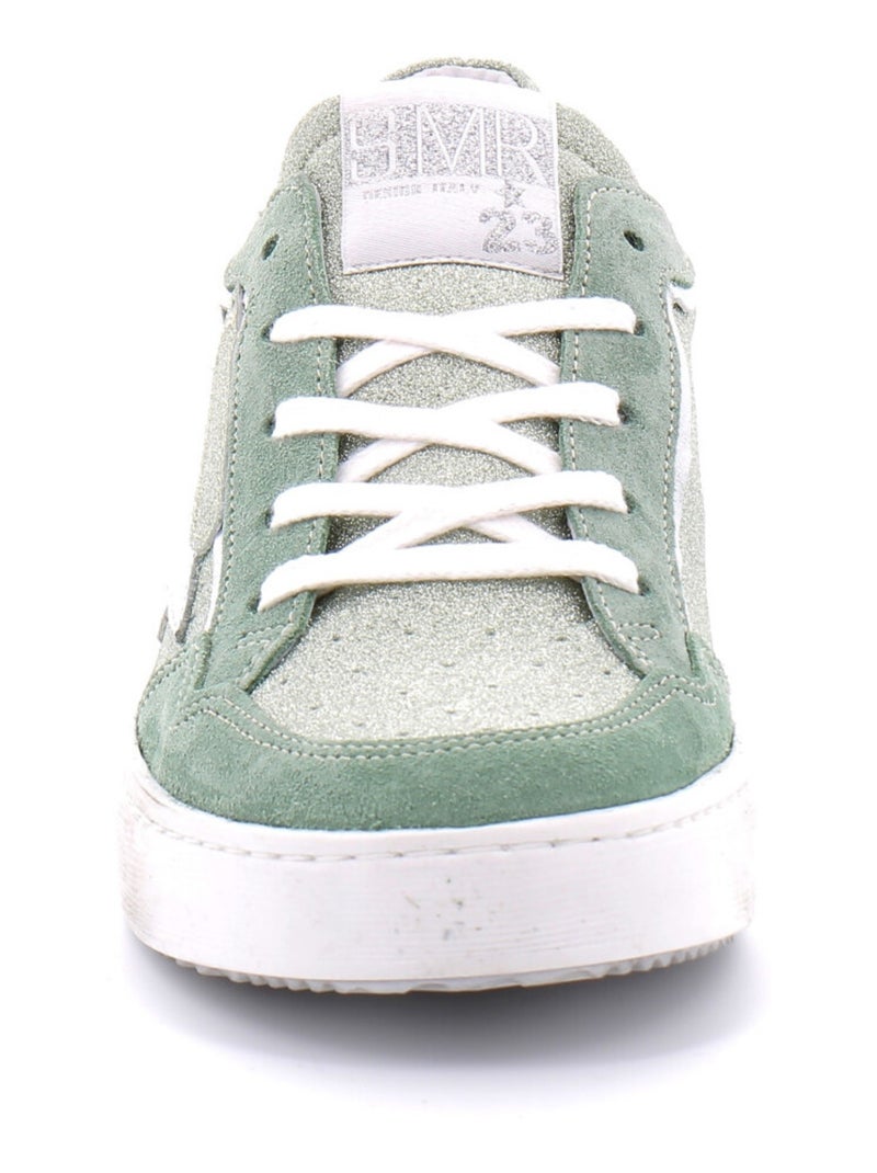 Baskets en Cuir & Strass Semerdjian Vert - Kiabi