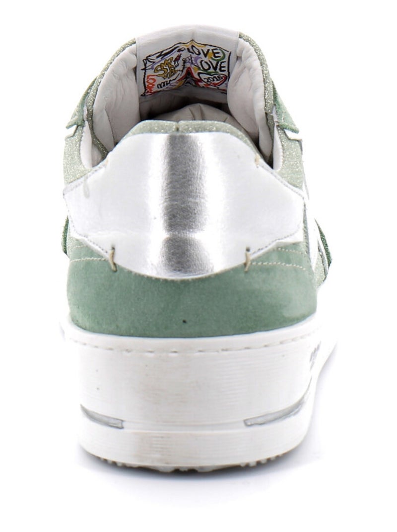 Baskets en Cuir & Strass Semerdjian Vert - Kiabi