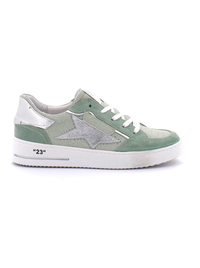 Baskets en Cuir & Strass Semerdjian Vert - Kiabi