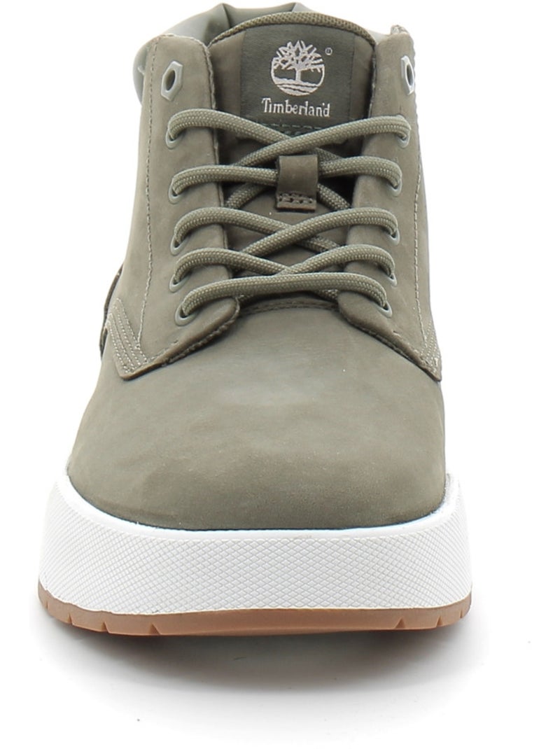Baskets en Cuir Timberland Kaki - Kiabi