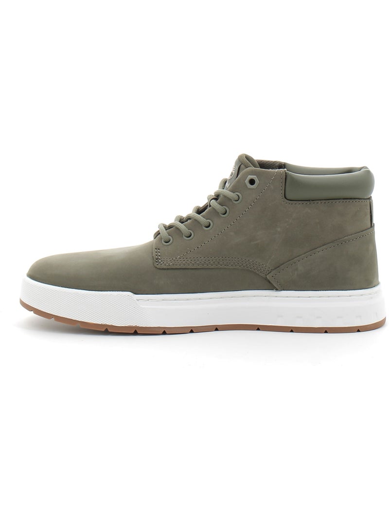 Baskets en Cuir Timberland Kaki - Kiabi