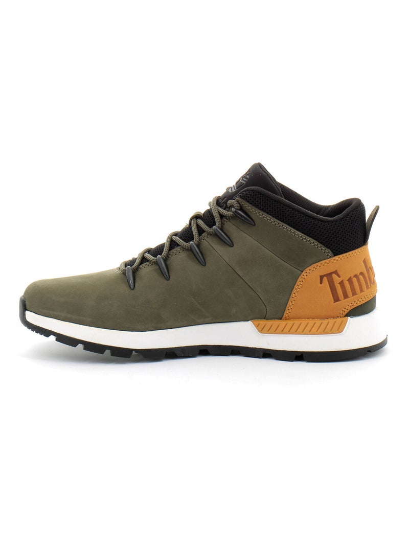 Baskets en Cuir Timberland Kaki - Kiabi