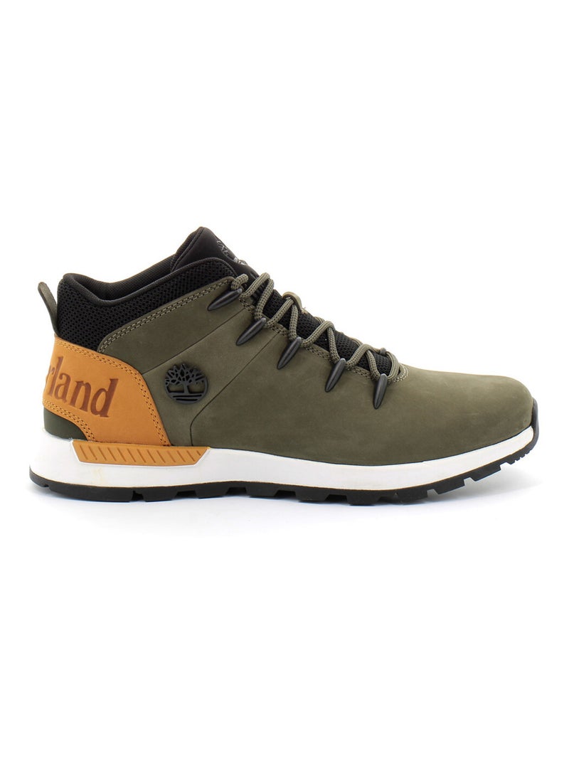 Baskets en Cuir Timberland Kaki - Kiabi