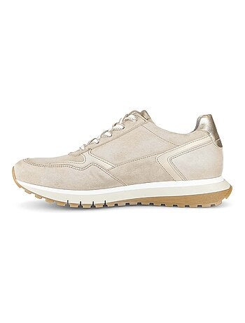 Baskets en cuir velours
