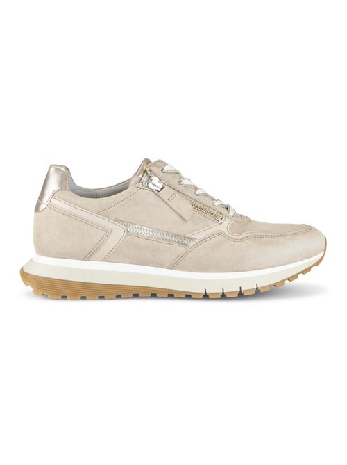 Baskets  en cuir velours - Kiabi