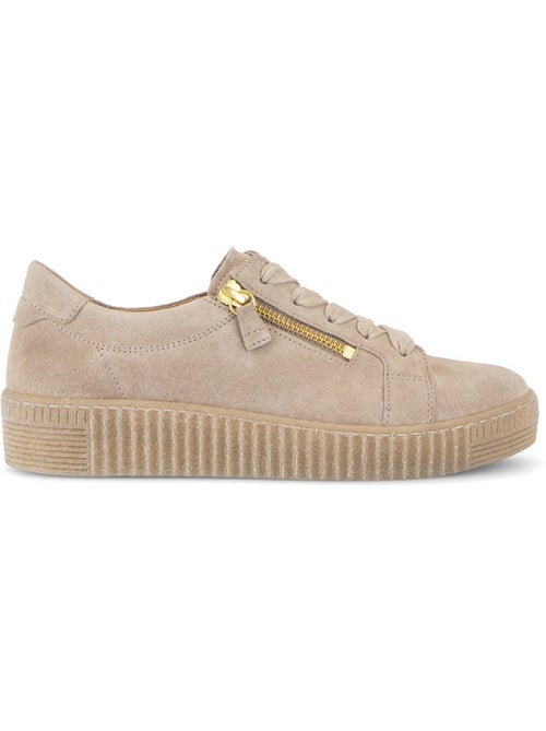 Baskets  en cuir velours - Kiabi