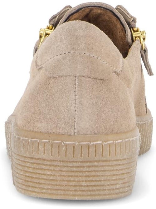 Baskets  en cuir velours - Kiabi
