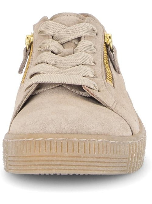 Baskets  en cuir velours - Kiabi