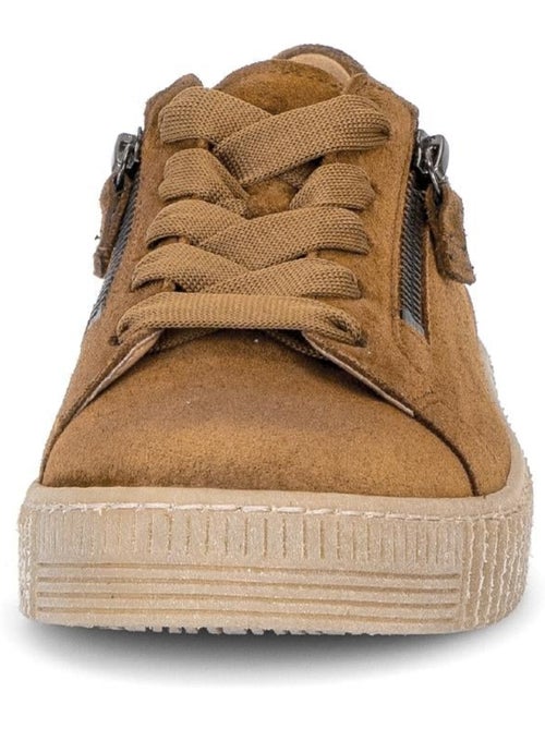 Baskets  en cuir velours - Kiabi