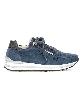 Baskets en cuir velours