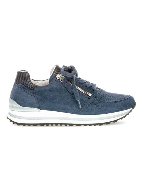 Baskets  en cuir velours - Kiabi