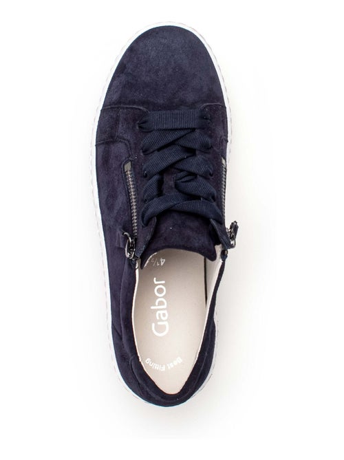 Baskets  en cuir velours - Kiabi