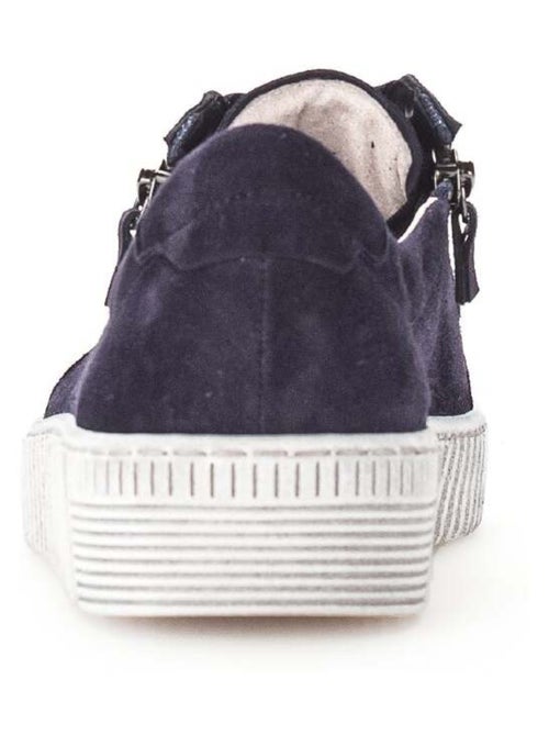 Baskets  en cuir velours - Kiabi