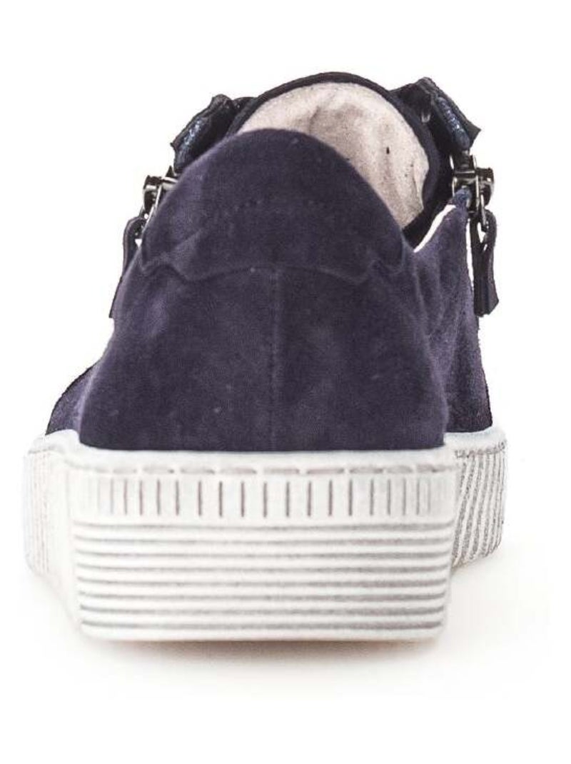 Baskets  en cuir velours Bleu - Kiabi