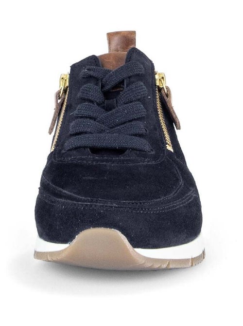 Baskets  en cuir velours - Kiabi